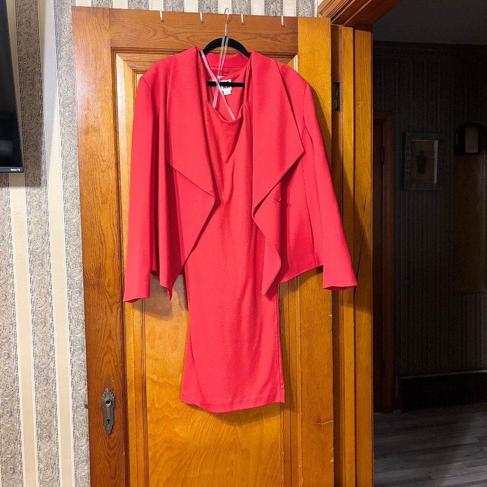 NWOT 2pc Red dress Set Anne Klein Size-18W